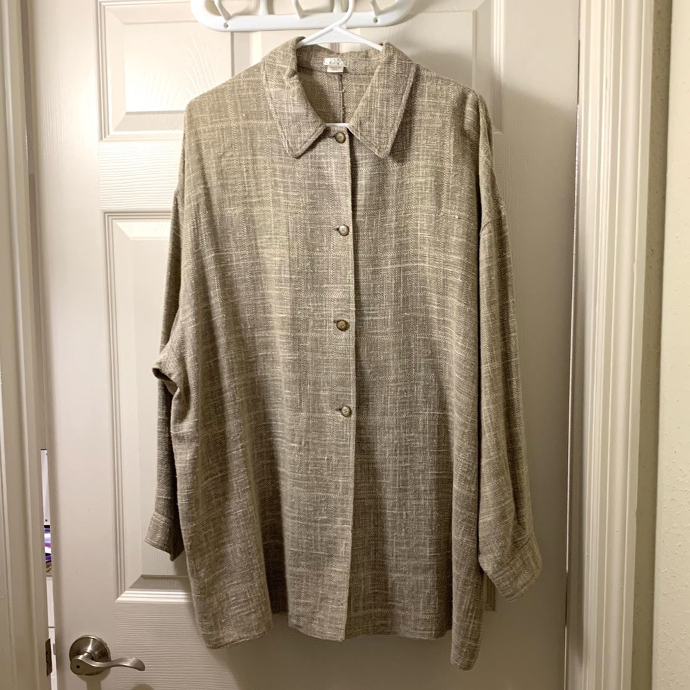 Vintage Joseph Abboud Gruppo GFT Italian Silk  Cotton Shirt
